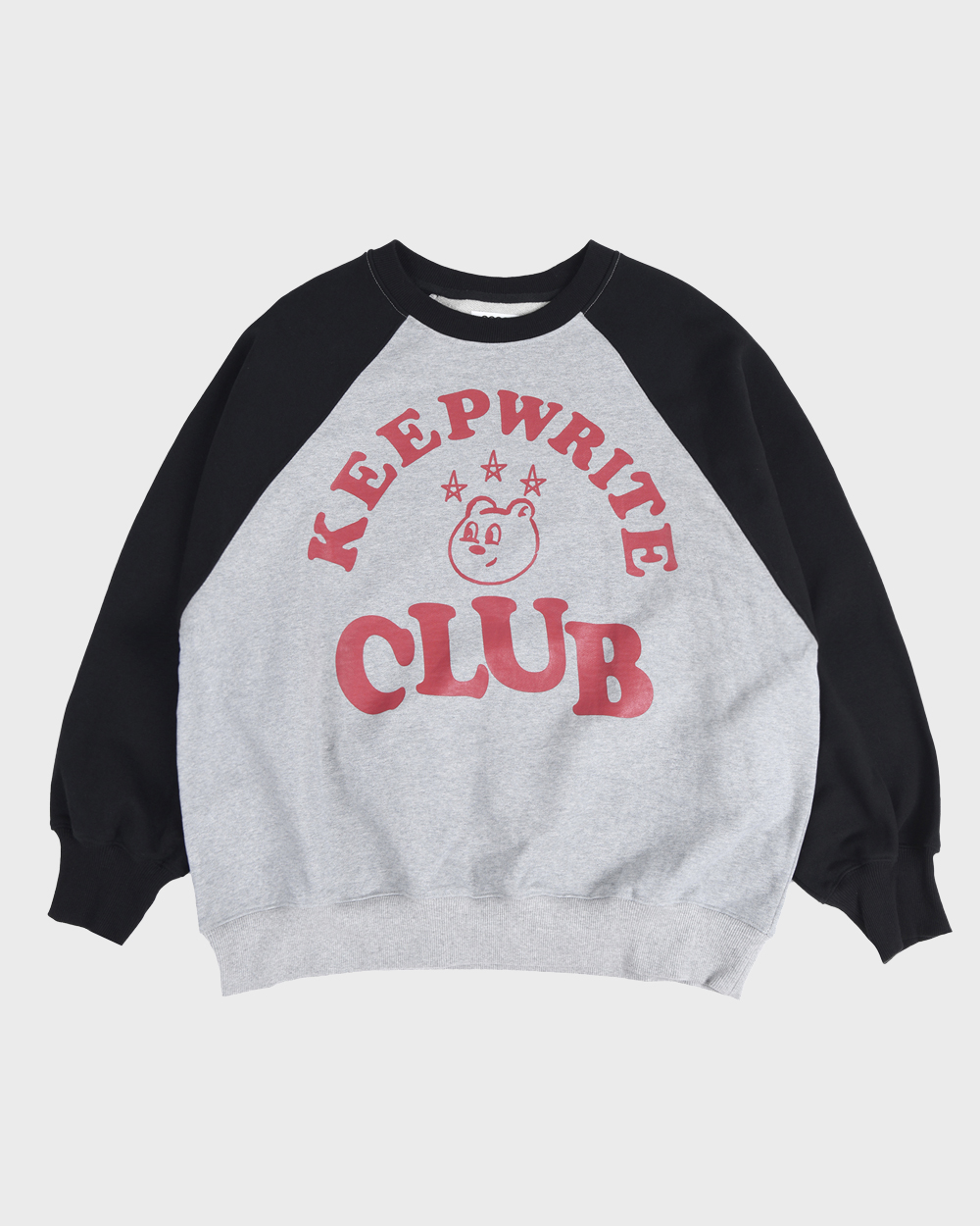 aeae Keep Writing Club Raglan Sweatshirts (Black)
