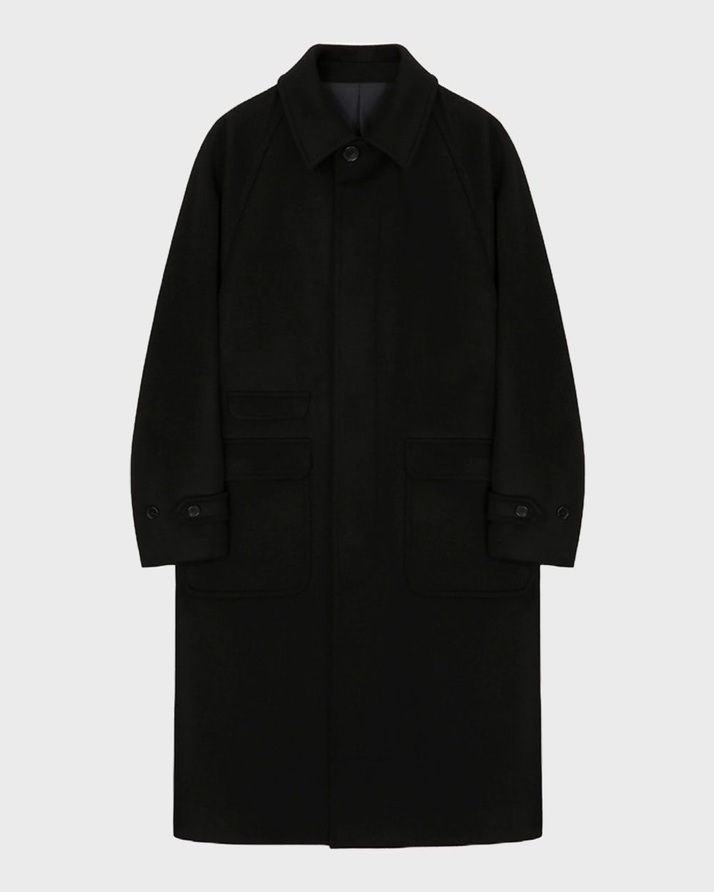 Balmacaan Coat (Black)