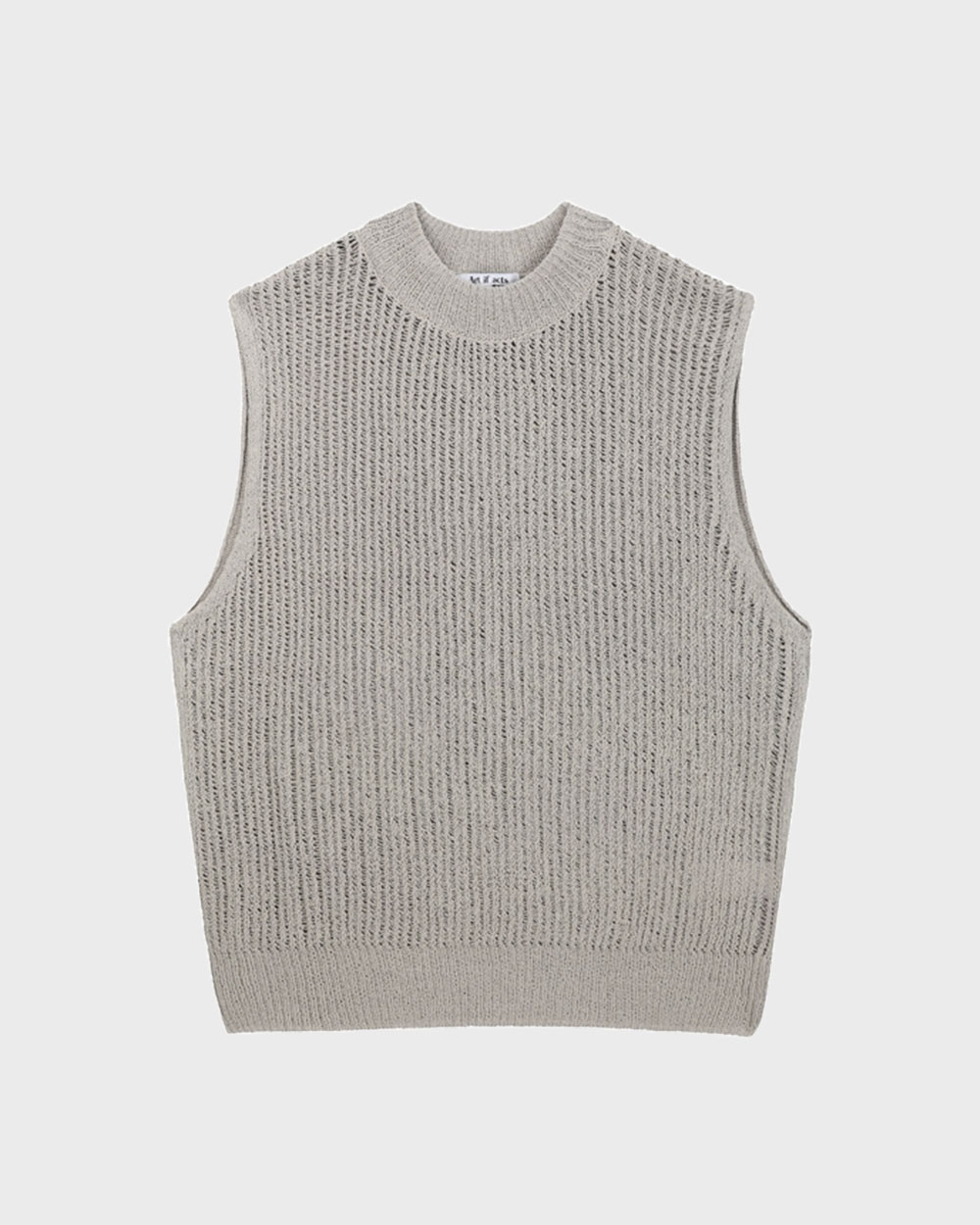 Plain Knit Vest (Light Grey)