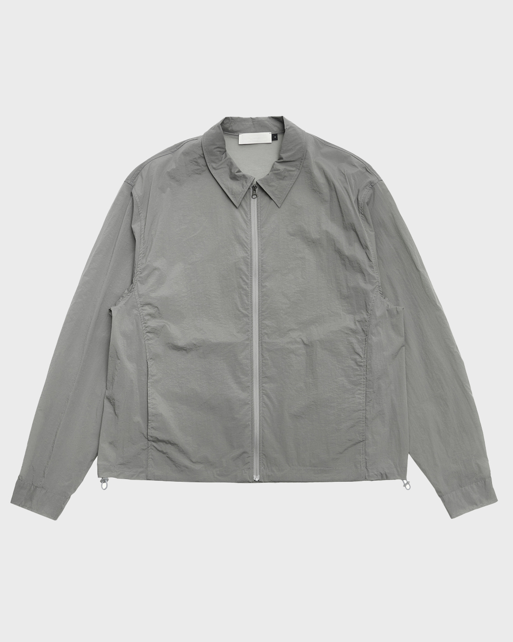Sheer Zip Up Shirts (Grey)