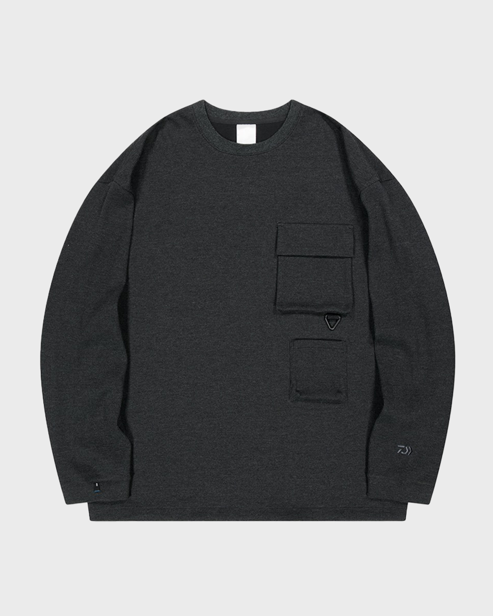 Waffle Knit L/S Tee (Charcoal)