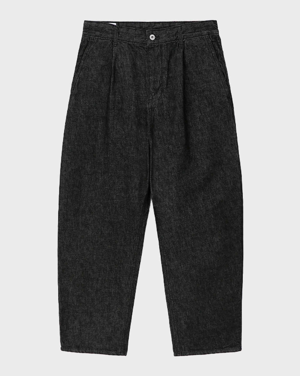 One Tuck Curve Denim Pants (Washed Black)