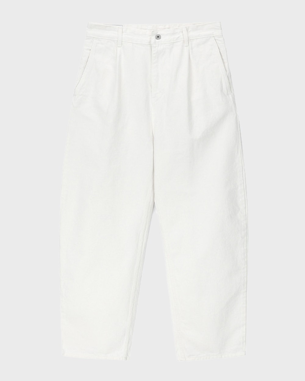 One Tuck Curve Denim Pants (Off White)